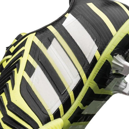 adidas Predator Instinct FG Firm Ground Soccer Cleats - Flash Yellow/White/Dark Grey
