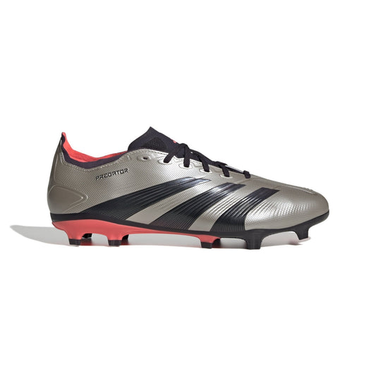 adidas Predator League FG Firm Ground Cleats - Platinum Metallic / Aurora Black / Turbo