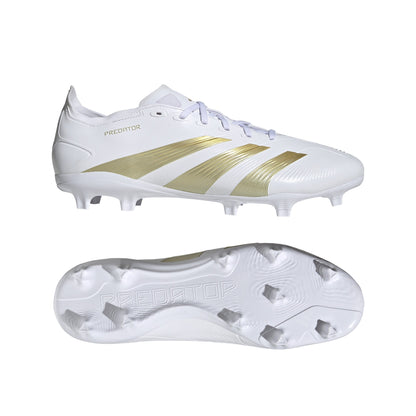 adidas Predator League FG Firm Ground Soccer Cleats - White/Gold