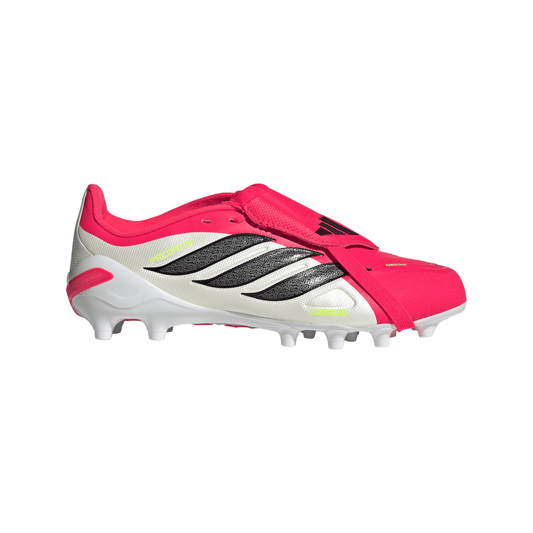 adidas Predator League Fold-Over Tongue AG Artificial Ground Youth Soccer Cleats - Red/Black/White