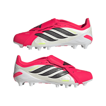 adidas Predator League Fold-Over Tongue AG Artificial Ground Youth Soccer Cleats - Red/Black/White