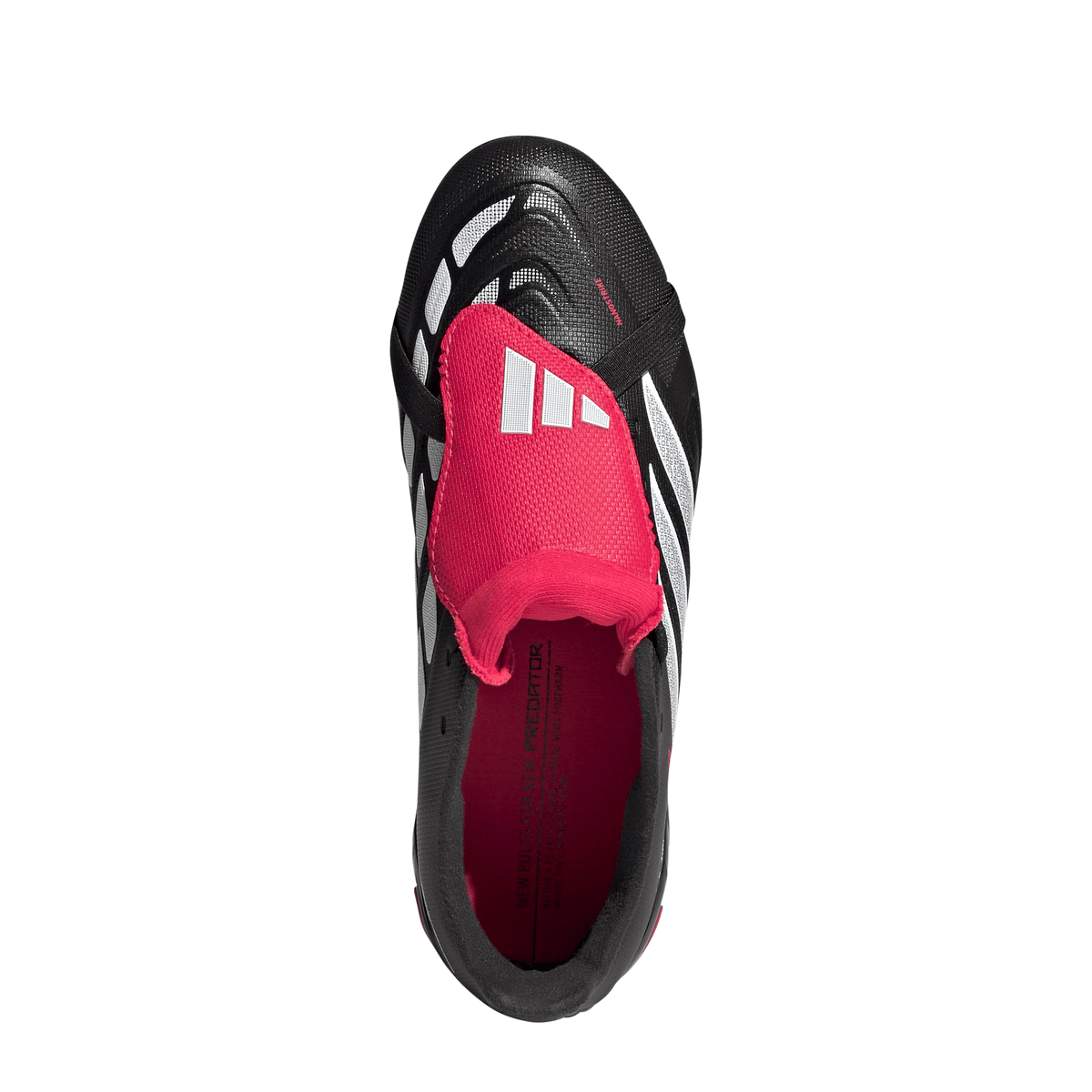adidas Predator League Fold-Over Tongue FG Firm Ground Youth Soccer Cleats - Black/White