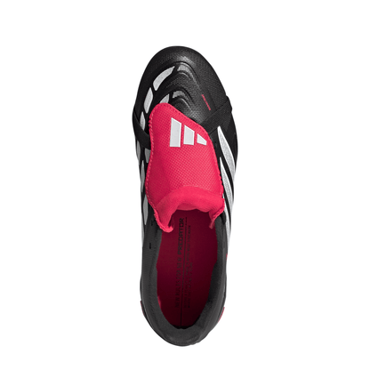 adidas Predator League Fold-Over Tongue FG Firm Ground Youth Soccer Cleats - Black/White