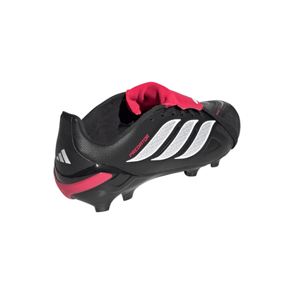 adidas Predator League Fold-Over Tongue FG Firm Ground Youth Soccer Cleats - Black/White