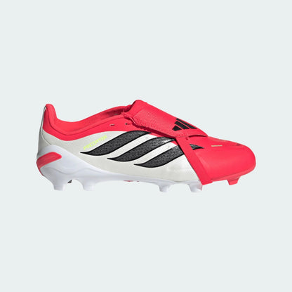adidas Predator League Fold-Over Tongue FG Firm Ground Youth Soccer Cleats - Lucid Red/Black