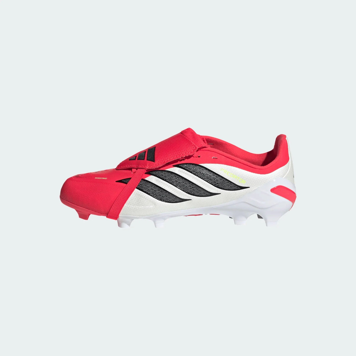adidas Predator League Fold-Over Tongue FG Firm Ground Youth Soccer Cleats - Lucid Red/Black