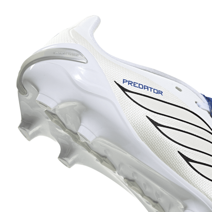 adidas Predator League Fold-Over Tongue FG Firm Ground Youth Soccer Cleats - White/Zero Metallic/Blue