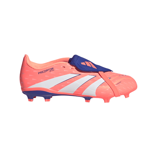 adidas Predator League Fold-Over Tongue FG/MG Youth Soccer Cleats - Orange/White