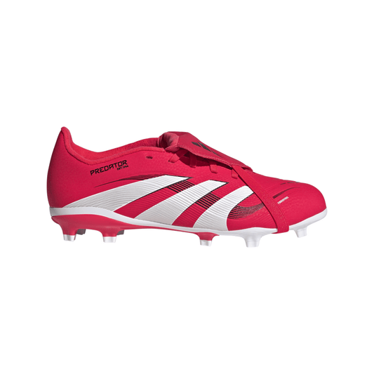 adidas Predator League Fold-Over Tongue Firm Ground Boots Junior - Red/White