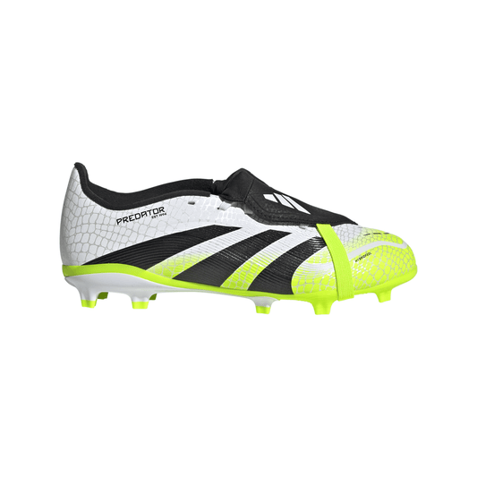adidas Predator League Fold-Over Tongue Youth Firm/Multi-Ground Soccer Cleats -White/Black