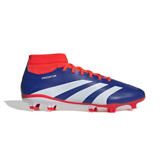 adidas Predator League Sock FG Firm Ground Soccer Cleats - Lucid Blue/White/Solar Red