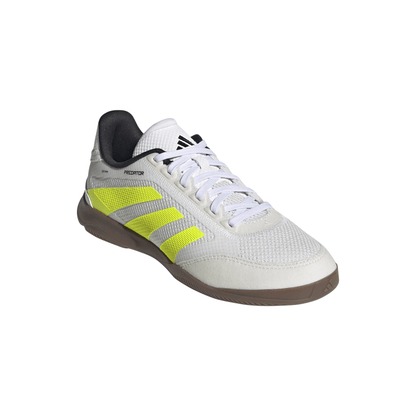 adidas Predator League Youth Indoor Shoes -White/Lemon
