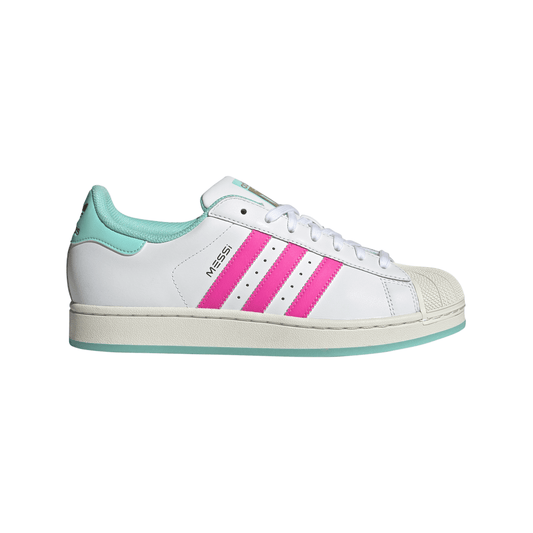 adidas Superstar Messi Men's Soccer Shoes - White/Pink/Aqua