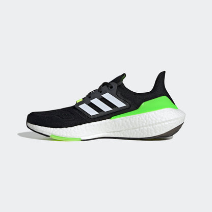adidas Ultraboost 22 Black/White/Solar Green