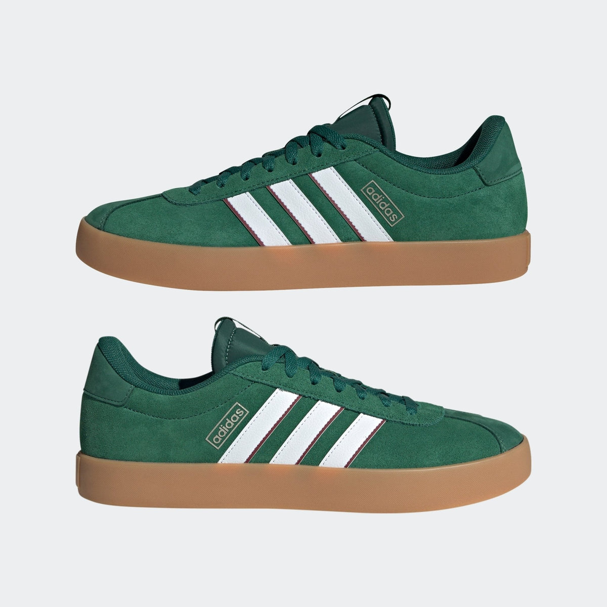 adidas VL Court 3.0 Shoes Dark Green/White/Collegiate Burgundy