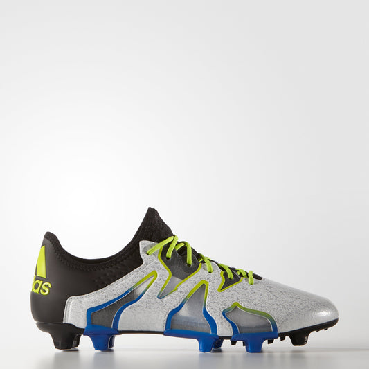 adidas X 15+ SL FG/AG Multi-Groud Soccer Cleats - White/Black/Shock Blue