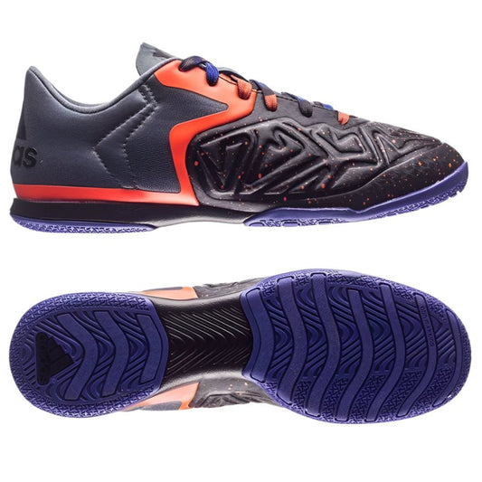 adidas X 15.1 Court Indoor Soccer Shoes - Black/Solar Orange/Night Flash