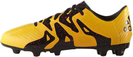 adidas X 15.3 FG/AG Youth Soccer Cleats -  Gold/Black/Pink