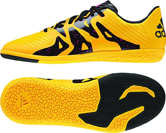 adidas X 15.3 IN Youth Soccer Shoes -Gold/Black/Pink