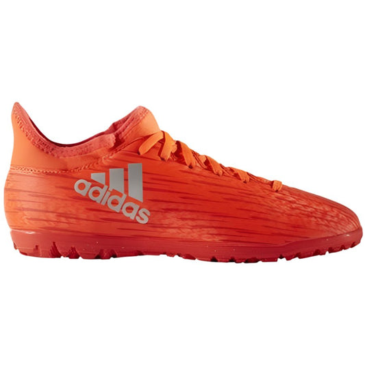 adidas X 16.3 TF Turf Youth Soccer Cleats - Solar Red/Silver Metallic/Hi-Res Red