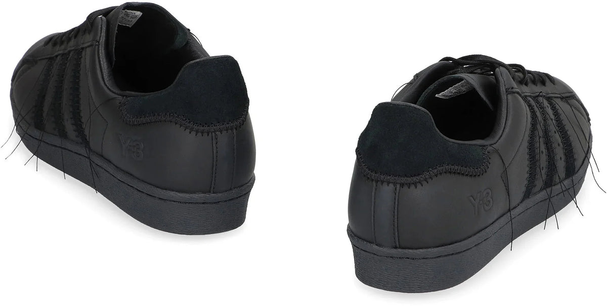 adidas Y-3 Superstar leather low-top sneakers - Black