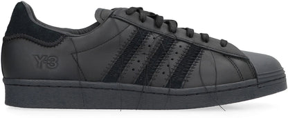 adidas Y-3 Superstar leather low-top sneakers - Black