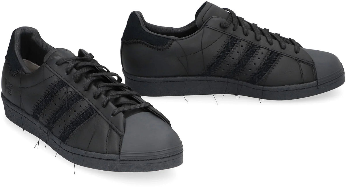 adidas Y-3 Superstar leather low-top sneakers - Black