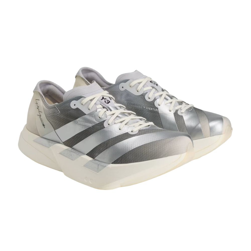 Y-3 Adios Pro 4 Men’s :Chalk White | Silver Metallic