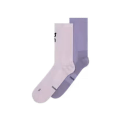Core Run Sock High (2 Pack) Unisex :Foxglove | Mallow