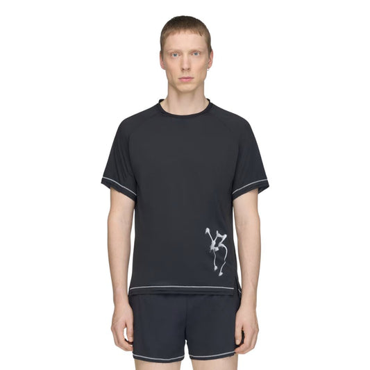 Men’s Y-3 Chito Graphic Running Short Sleeve Tee :Black