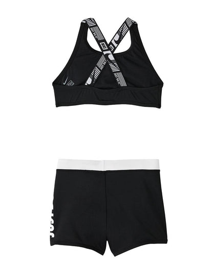 Girls' Crossback 2Piece Swimsuit :Black