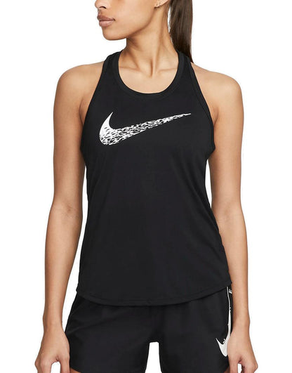 Women's Swoosh Run Tank :Black | White