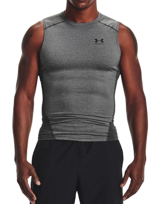 Men's HeatGear Sleeveless :Carbon Heather